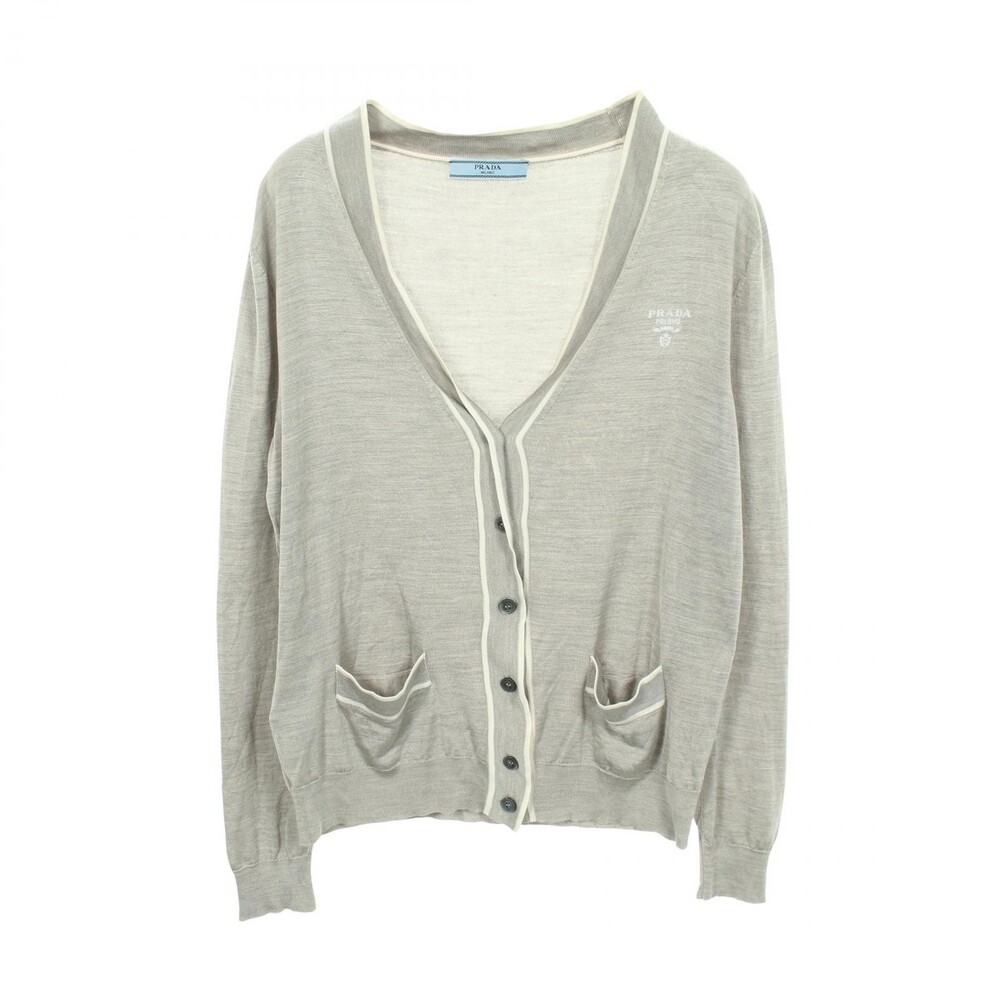 Prada Logo Cardigan Top #36 P25L11 Silk #328471P84B